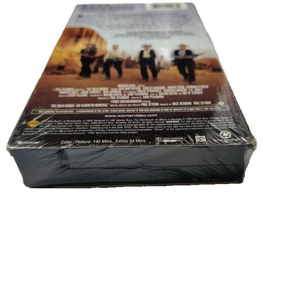 The Wild Bunch VHS 1969 Movie R William Holden Ernest Borgnine NEW Sealed Tag - Picture 3 of 3